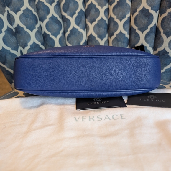 Versace Blue Leather Shoulder Bag - Picture 5 of 9